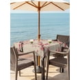 thumbnail image 3 of Outdoor Tablecloth with Umbrella Hole for Patio/Picnic/Party/Camping, Spring Flowers Waterproof Table Cloth Square Cover Washable, Country Pink Peach Blossoms Botanical Floral (54"x 54"), 3 of 8