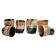 thumbnail image 3 of Viking Drinking Horn Gift Whiskey Shot Cup Glass For Wine, Mead, Ale, Ceramic Medieval Inspired Food Safe Vessel | Game of thrones | 3'' Pack Of 6), 3 of 9