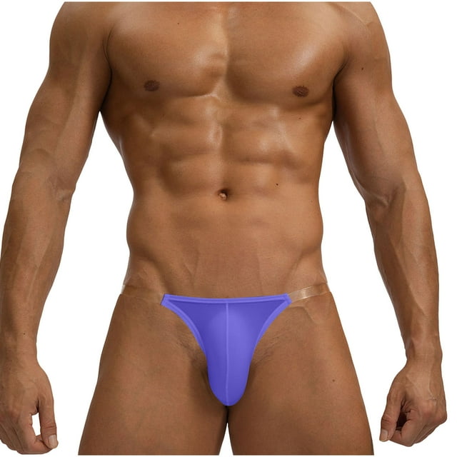 Men's Color Block Elastic Waist Athletic Shorts - Nylon Spandex Workout Running Gym Lounge Underwear
