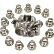 YICBOR 60pcs/Pack 5x8x8mm Alloy Screw Knob Rivets Handmade Crafts ZD-015 for Belt Shoes Watchband Metal Silver/Black/Bronze/Gold (Nickle)