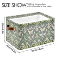thumbnail image 4 of Yayeee Canvas Storage Basket with Handles for Shelves Fabric Bins Closet Organizer, Beige Floral, 4 of 8