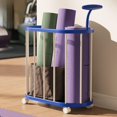 thumbnail image 1 of Feltree Multi-Functional Sports Equipment Storage Cart with 360° Swivel Wheels for Yoga Mats, Basketballs, and Badminton Rackets, 1 of 8