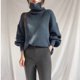 thumbnail image 5 of Suéter de cuello alto, abrigo de otoño e invierno, estilo coreano, moda, ropa de abrigo holgada, estilo elegante y perezoso, top de manga larga, 5 of 6