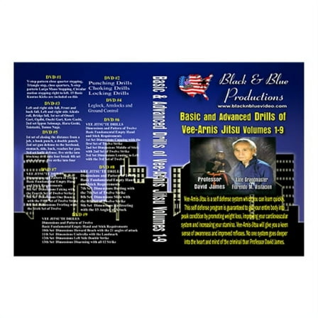 9 DVD SET Comprehensive Vee Arnis Jitsu Instruction DVD Prof. David James escrima kali