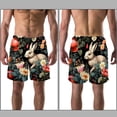 thumbnail image 3 of luoweisi Men's Beach Shorts Quick Dry Swim Trunks with Mesh Lining Rabbit L, 3 of 5