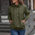 thumbnail image 4 of Mifelio Rain Jacket Women, Women's Hooded Raincoat Outdoor Sports Mountaineering Clothing Windbreaker Jacket Water Proof Jackets for Women Green XL, 4 of 8