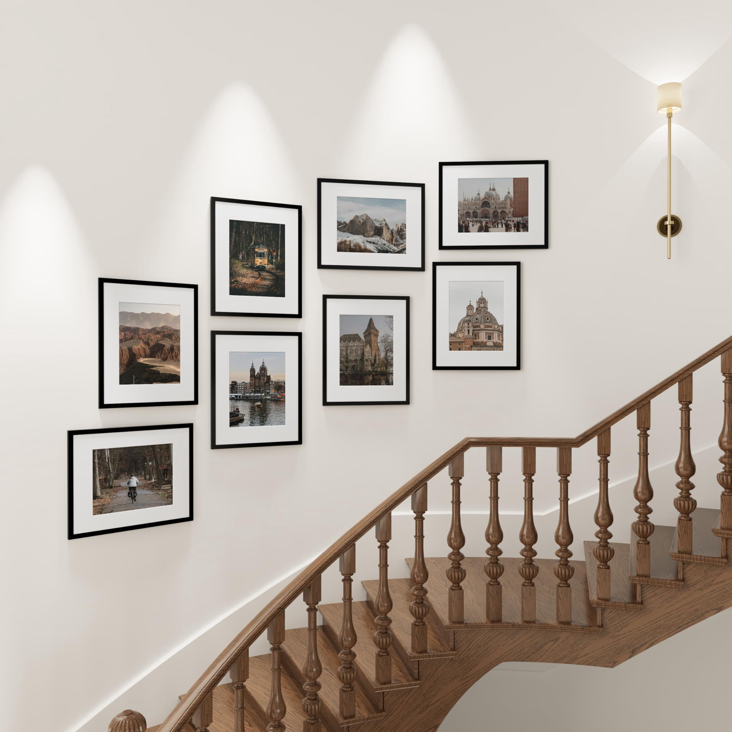 decorUhome 16x20 Picture Frame for Wall, Plexiglass, Displays Poster 11x14 with Mat or 16x20 without Mat, PVC Frame Material, Horizontal or Vertical Hanging, Black
