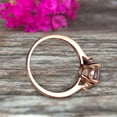 thumbnail image 6 of Morganite Engagement Ring With Solid 10k Rose Gold Promise Ring Round Cut 1.25 Carat Art Deco, 6 of 6