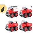 thumbnail image 1 of 4Pcs Hands-on Ability Plastic Cement DIY Detachable Engineering Vehicle Police Car for Children, 1 of 10