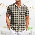 thumbnail image 2 of Yiaimeir Men's Casual Short-sleeved Shirt Slim Fit Stylish Men's Hawaiian Print，Size M-3XL, 2 of 5