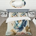 thumbnail image 2 of Designart "Floral Bunch in Blue and Gold I" Floral & Botanical Bedding Covert Set - Floral Blue Traditional Bed Set With 1 Sham, 2 of 6