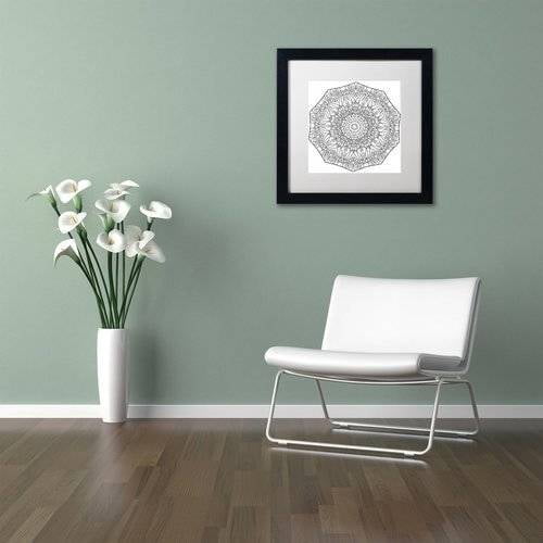 Trademark Fine Art "Mixed Coloring Book 11" Canvas Art by Kathy G. Ahrens, White Matte, Black Frame