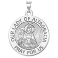 thumbnail image 2 of Picturesongold.Com Our Lady of the Altagracia Religious Medal Necklace Pendants - 3/4 inch Size of a Nickel -Solid 14K Yellow Gold, 2 of 3