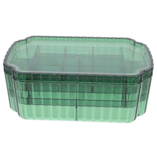 Caja organizadora de joyas con 3 compartimentos para anillos y aretes.