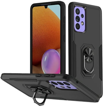 Tarise Hybrid Rugged Case for Samsung Galaxy A53 5G 6.5" Phone, Military Grade Heavy Duty Shockproof Built in Rotatable Magnetic Ring Holder Kickstand Armor Dual Layer Case Cover for A53, Black
