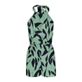 thumbnail image 5 of Byworldtasic Women's Print Halter Jumpsuit Summer Sleeveless Tops Wide Leg Going Out Short Rompers, 5 of 7