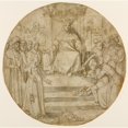 thumbnail image 3 of Hans von Kulmbach 15x15 Black Modern Framed Museum Art Print Titled - The Judgment of Solomon (1510-1515), 3 of 5