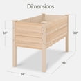thumbnail image 3 of Best Choice Products 48" x 24" x 30" Raised Garden Bed, Extra Deep 16" Depth, Elevated Wood Planter Stand - Natural, 3 of 8