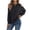 Black, variant on FAHUOMU Womens Cold Shoulder Crewneck Sweaters Long Sleeve Loose Fit Soft Cable Knit Jumper Tops Sexy Fashion Fall Winter Clothing
