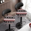 thumbnail image 2 of Tutolipy Christmas Bar Stool Seat Cover Set of 2, Snowman Snowflake Print Round Stool Slipcovers, Crease-Resistant Stretchy Circle Chair Covers with Elastic Band, 2 of 5