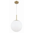 thumbnail image 2 of 56892-SB-WG Craftmade Lighting Gaze - 1 Light Pendant In Contemporary Style-12.8 Inches Tall and 11.88 Inches Wide-Satin Brass Finish-Frost White, 2 of 5