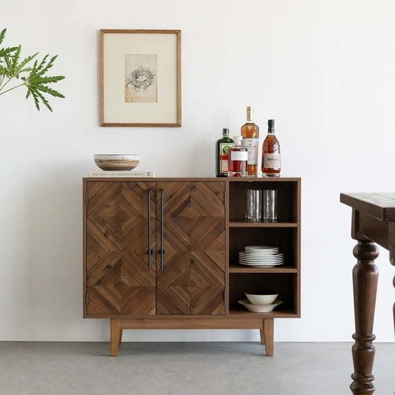 PJCOLL 31"*37" Buffet Sideboard Cabinet Storage Cabinet with Door and shelves,Accent Cabinet Coffee Bar for Kitchen, Living Room, Entryway