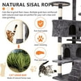 thumbnail image 2 of BestPet 54" Cat Tree Tower, Scratch Posts, Condo, Toys, Light Gray, 2 of 7