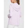 thumbnail image 2 of BALEAF Women's SPF Jacket Sun Shirt UV Protection Hoodie Zip Up Long Sleeve Hooded Summer Clothing Running Hiking Pastel purple 2XL, 2 of 7