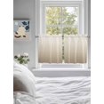 thumbnail image 4 of Half Window Curtains 24 Inches Long, Beige Brown Ombre Window Treatment Curtain Drapes, Modern Abstract Art Gradient Aesthetics Short Curtains Tiers for Kitchen Over Sink, 27.5"x24", 2 Panels, 4 of 7