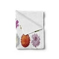 thumbnail image 2 of Dahlia Soft Flannel Fleece Blanket, Floral Types Round Shape Petals Dahlias with Anemone Flowered Gardening Fresh Flora, Cozy Plush for Indoor and Outdoor Use, 50" x 60", Multicolor, by Ambesonne, 2 of 5