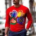 thumbnail image 5 of LYXSSBYX Mens Shirts Long Sleeve T Shirts Men's Unisex Daily T Shirt 3D Print Graphic Prints Long Sleeve Tops Casual Bloue, 5 of 9
