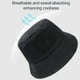 thumbnail image 4 of Sombrero de pescador liso con circunferencia de 50-54 cm para niños, para exteriores, para uso informal, con protección solar, color negro, 4 of 5