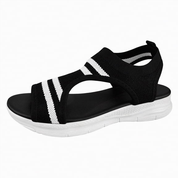enyan Dressy Comfortable Summer Open Toe Ankle Strap Buckle Women Sandal Summer Sandals For Women 2026,Black,Size 7