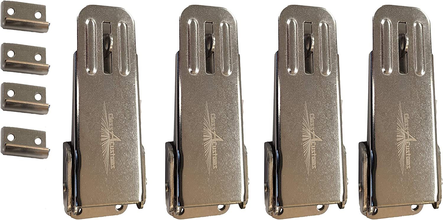 Class A Customs Four (4) Pack of Stainless Steel Locking Fold Down