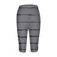 thumbnail image 4 of LEBONYARD Shorts for Women Plus Size Clearance,Women's Shorts in Comfortable and Soft Materials,Women's Summer High Waisted Printing Capris Matching Slim Fitting Yoga Gym Pants Dark Gray XXL, 4 of 5