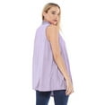 thumbnail image 3 of Women's Casual Solid Comfy Sleeveless Draped Open Front Cardigan S-3XL, 3 of 5