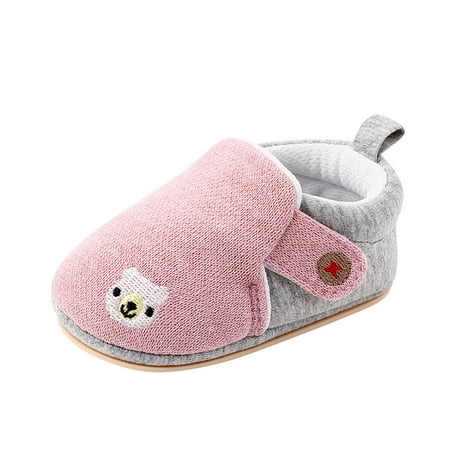 

KaLI_store Kids Sneakers Baby Boys Girls Sneakers First Walking Shoes Soft Rubber Sole Boots Unisex Ankle Strap Toddler Outdoor Sporty Crib Dress Shoes Pink