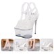 thumbnail image 2 of 1 par tren Transparent Vamp Tacones Super Tacones Lady Stiletto Sandles Sexy Summer Calzado, 2 of 6