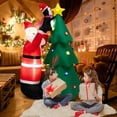 thumbnail image 2 of Costway 6 FT Inflatable Christmas Tree & Santa Claus w/ LEDs & Air Blower, 2 of 11