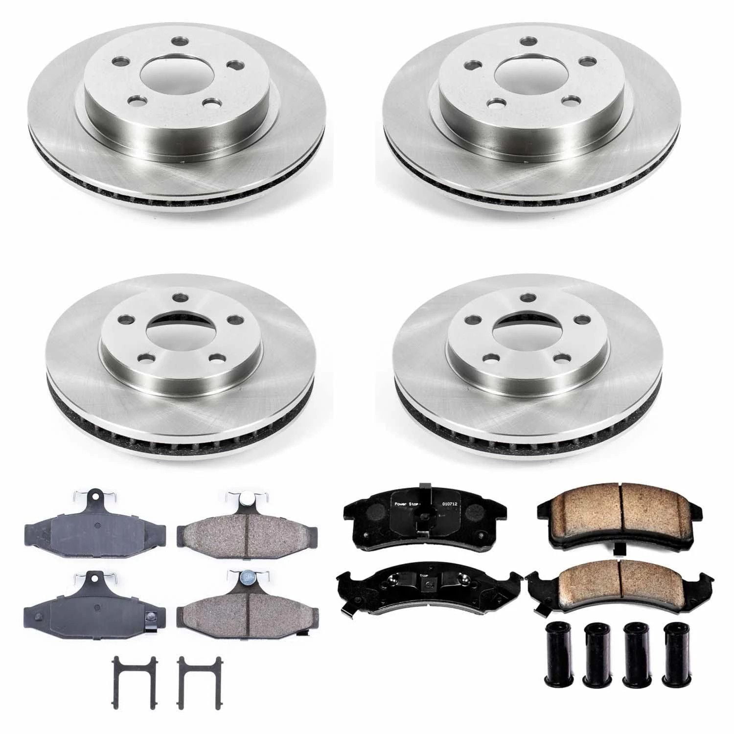 Power Stop Front and Rear Stock Replacement Brake Pad and Rotor Kit KOE1535