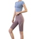 thumbnail image 4 of Pantalones de Yoga Qarigey para Mujer Nailon Absorbente Color Café Morado L, 4 of 6