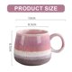 thumbnail image 2 of Juego de 2 tazas de café con leche grandes de cerámica para café con leche, capuchino, 400 ml, aptas para lavavajillas y microondas., 2 of 5