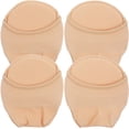 thumbnail image 1 of EeaseCA 2 Pair Toe Topper Half Socks Seamless Invisible Socks Invisible Forefoot Cushion Half Liner Socks With Non-skid Silicone Bottom for Women (Skin Color), 1 of 7