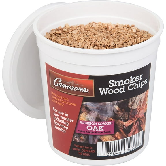Camerons Smoking Chips- Kiln Dried, 100 Percent Natural Extra Fine Wood Smoker Sawdust Shavings (Bourbon, 1 Pint)