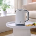thumbnail image 5 of 0.8L Small Portable Travel Electric Kettle,Stainless Steel Double Layer Hidden Cord Storage Auto Shut Off Camping Boiler, 5 of 14