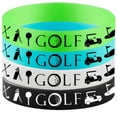 48PCS Golf Rubber Bracelets Silicone Wristbands Party Supplies Sport