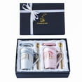 thumbnail image 1 of Jumway Mr And Mrs Tazas De Café – Regalos De Boda Para Novia Y Novio – Regalos Para Despedida De Soltera, Compromiso, Boda Y Aniversario De Parejas Casadas – Tazas De Mármol De Cerámica 14 Oz Rosa, 1 of 9