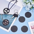 thumbnail image 3 of LLavero de acrílico negro de 120 piezas, espacios en blanco, disco circular redondo, adornos de Navidad para Kit de vinilo, incluye llavero DIY, artesanía de vinilo, 3 of 4