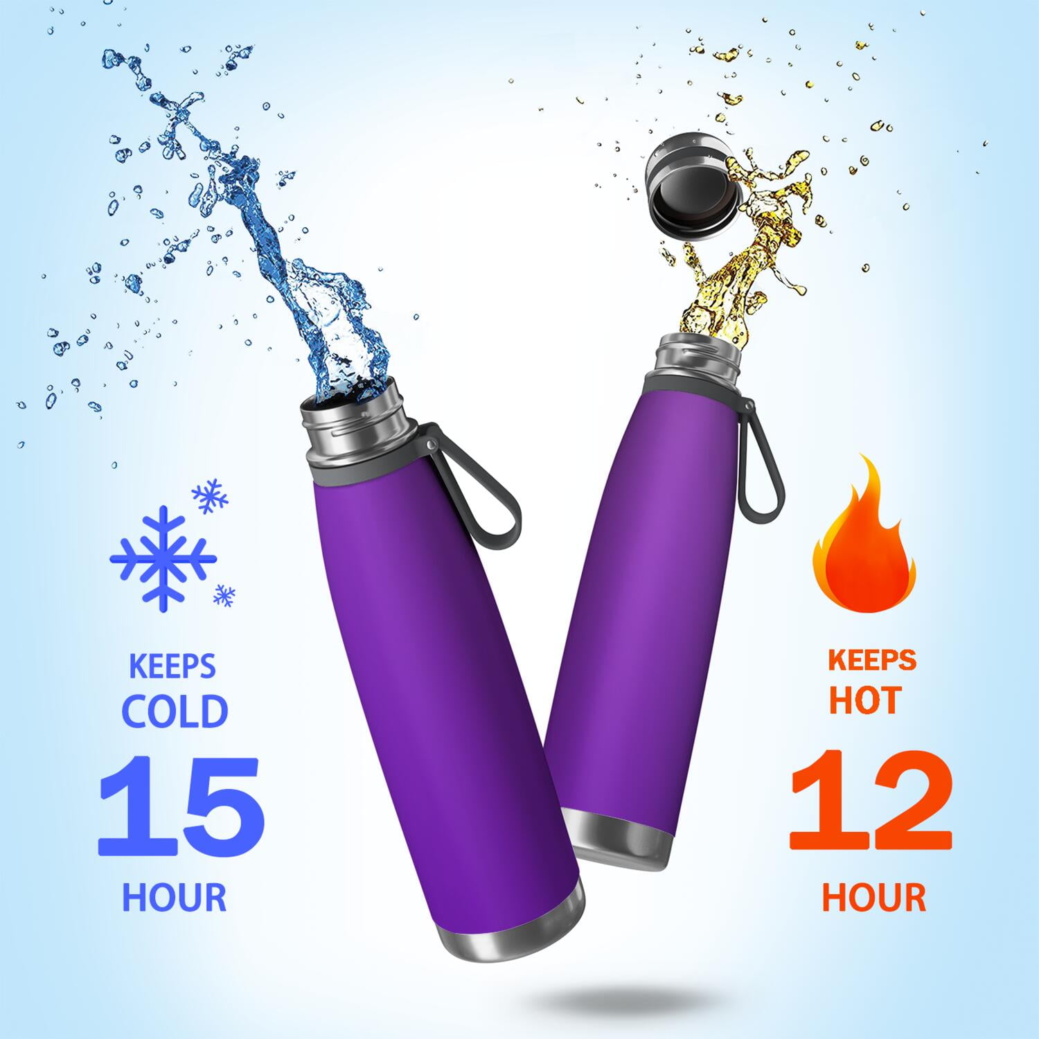 29oz Insulated Water Bottle with Tea Infuser, Stainless Steel Travel Mug, Colorful Gradient Print