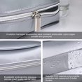 thumbnail image 3 of Bolsa de aseo transparente, bolsa de maquillaje de PVC impermeable portátil, bolsa de viaje, kit multifunción organizador de cosméticos, para viajes (gris) TUNC Sencillez, 3 of 5